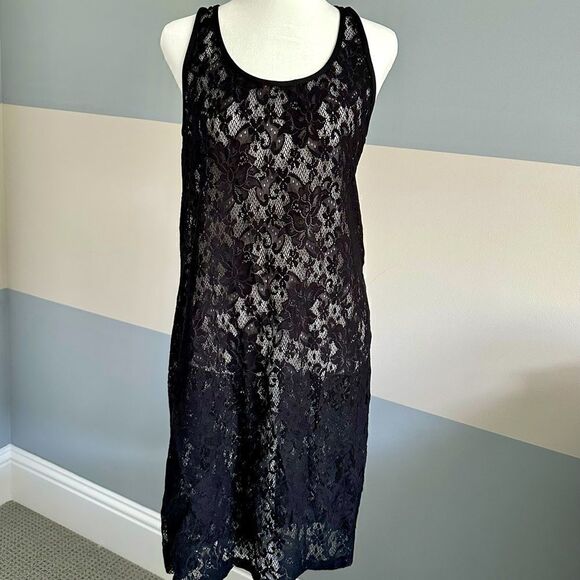 Tommy Bahama black lace swim cover up. - Picture 1 of 4